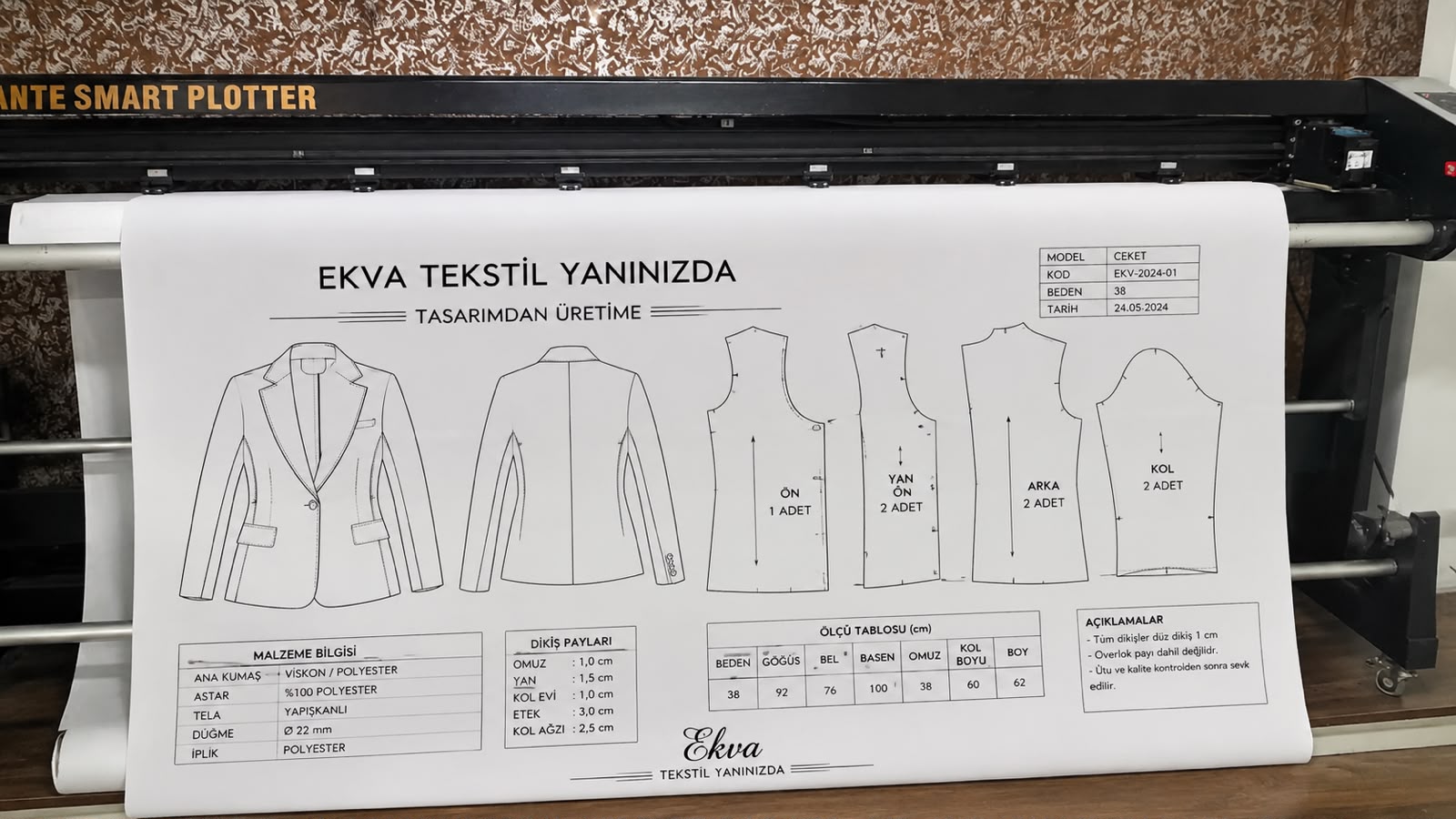 Ekva Tekstil kalıp çizimi ve modelhane çalışması